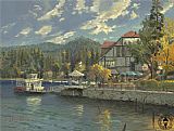 lake arrowhead by Thomas Kinkade